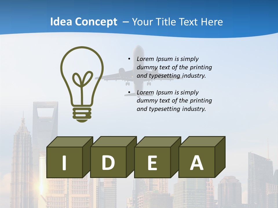 Reflection Traffic City PowerPoint Template