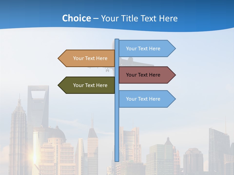 Reflection Traffic City PowerPoint Template