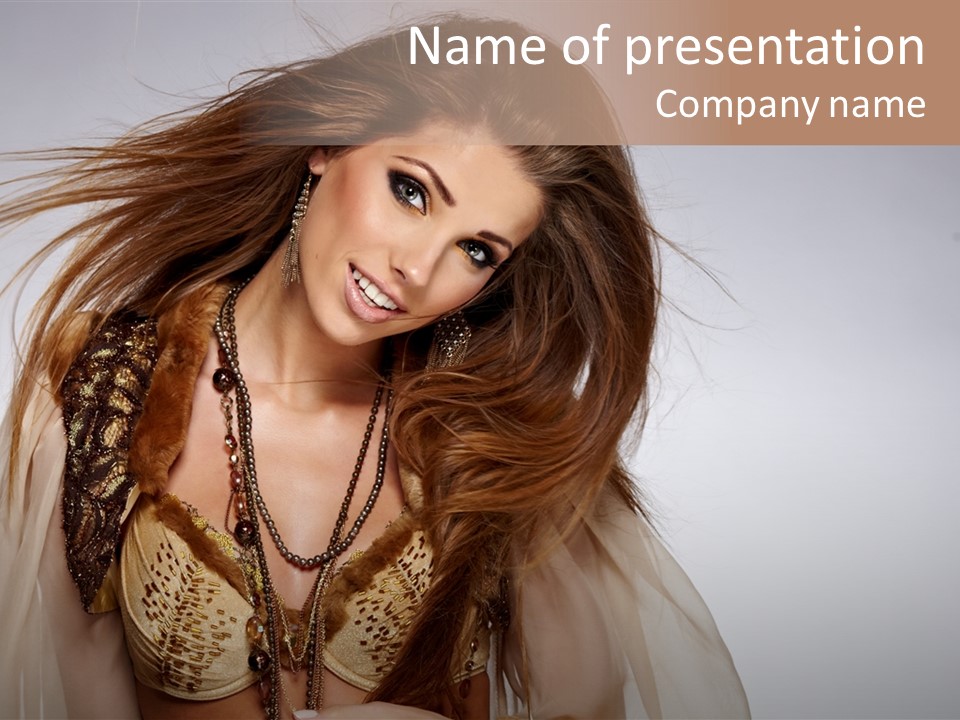 Woman Beautiful Model PowerPoint Template