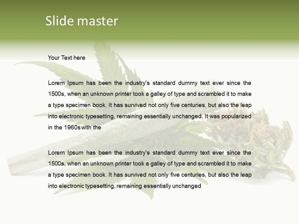 Marijuana Abuse Relaxing PowerPoint Template