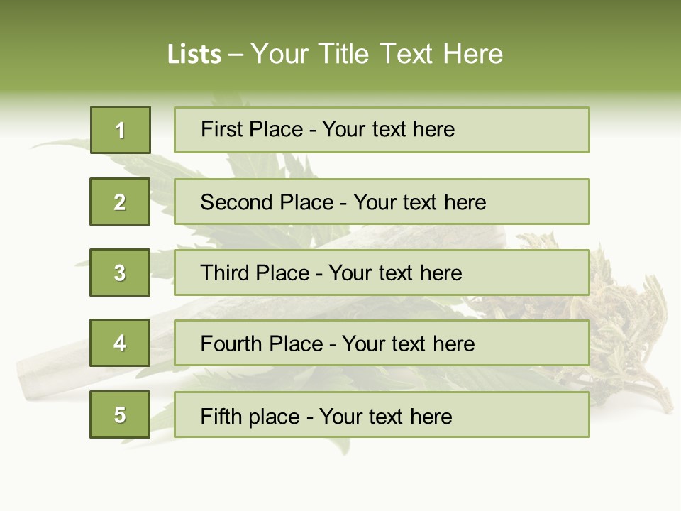Marijuana Abuse Relaxing PowerPoint Template