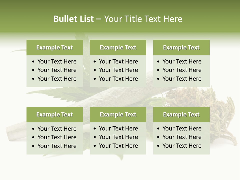 Marijuana Abuse Relaxing PowerPoint Template
