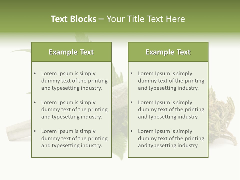 Marijuana Abuse Relaxing PowerPoint Template