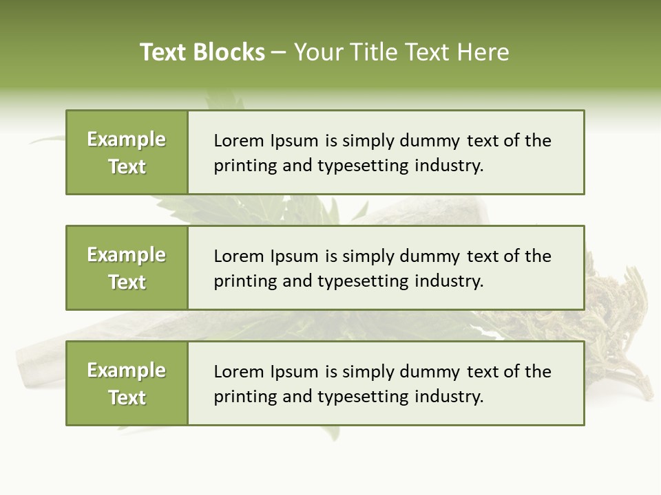 Marijuana Abuse Relaxing PowerPoint Template