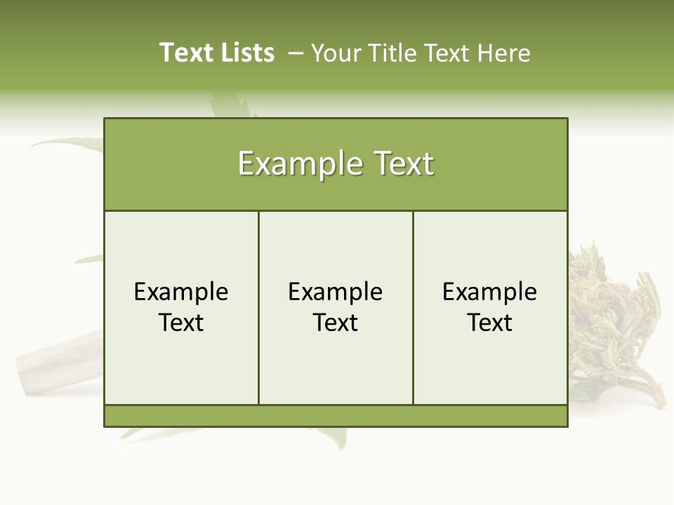 Marijuana Abuse Relaxing PowerPoint Template
