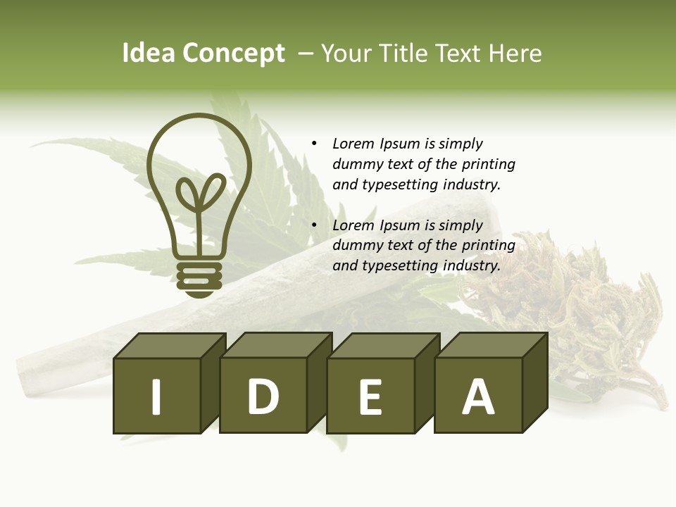 Marijuana Abuse Relaxing PowerPoint Template