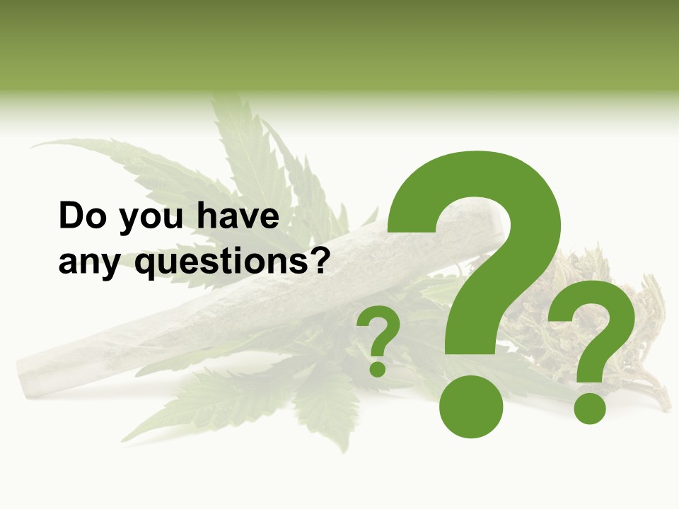 Marijuana Abuse Relaxing PowerPoint Template