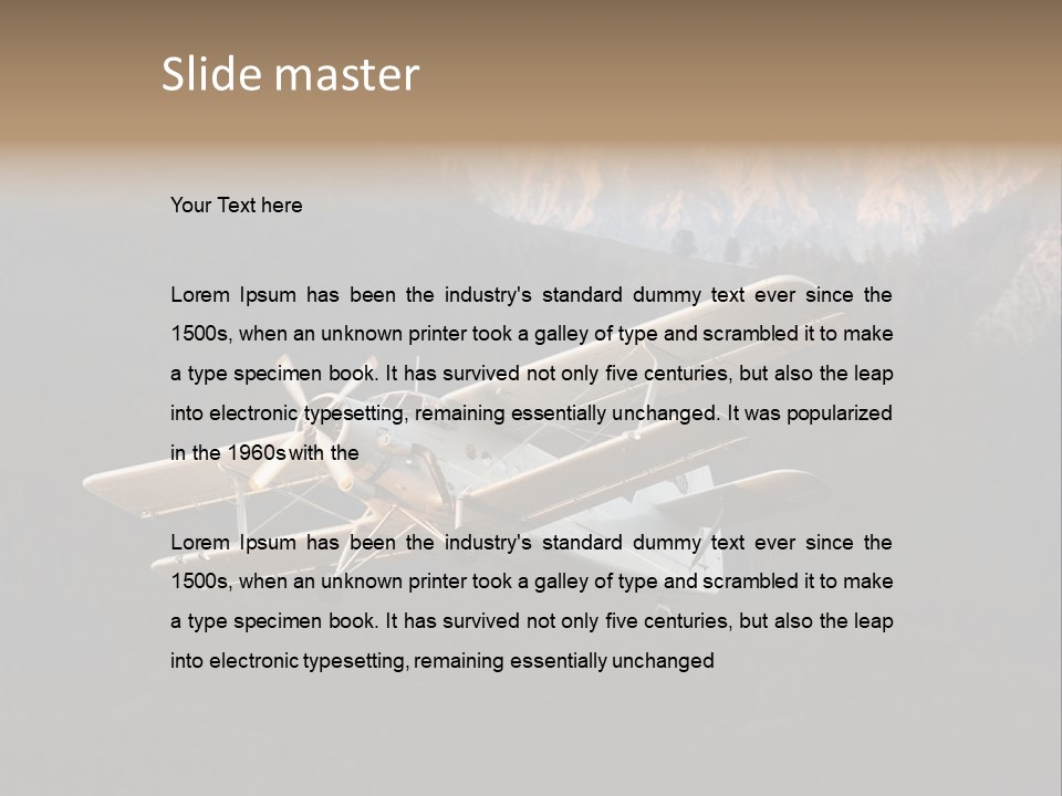 Airforce Veteran Aircraft PowerPoint Template