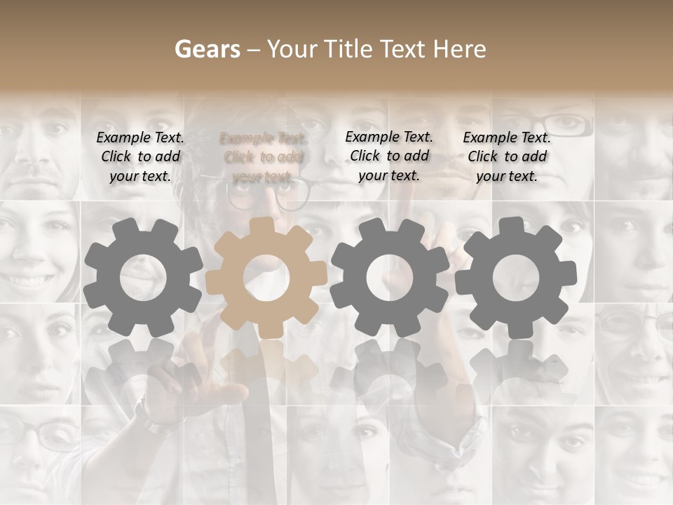 Nerd Businessman Press PowerPoint Template