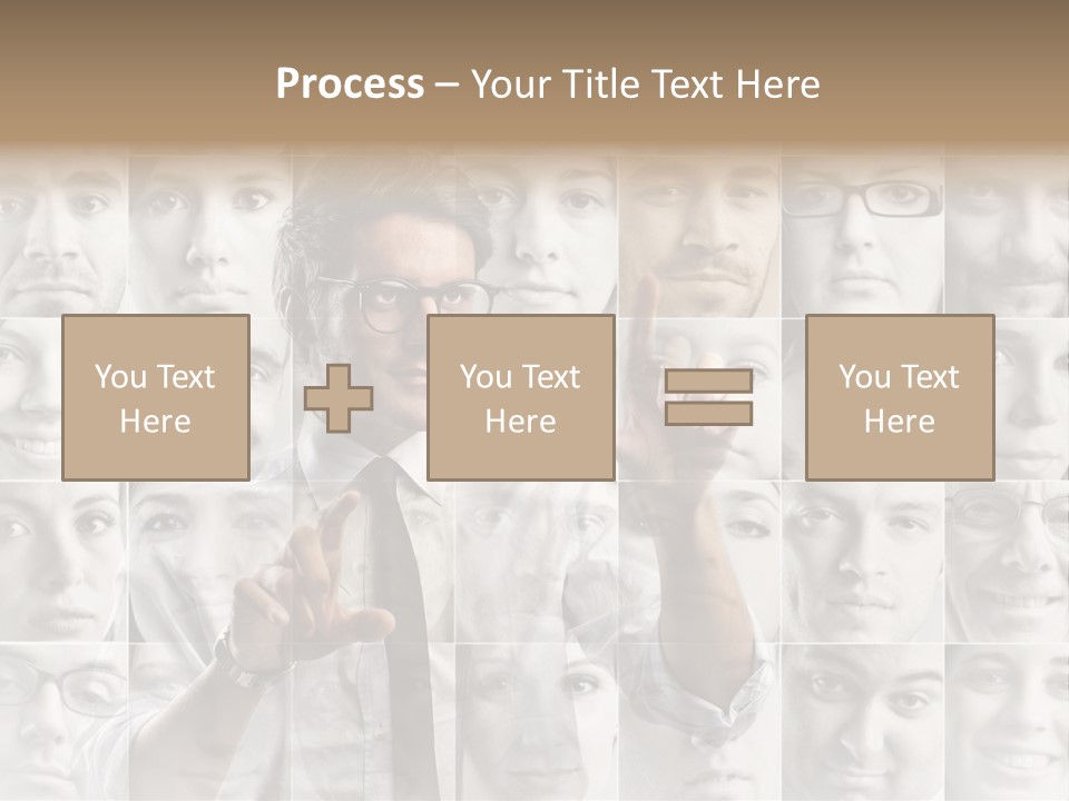 Nerd Businessman Press PowerPoint Template