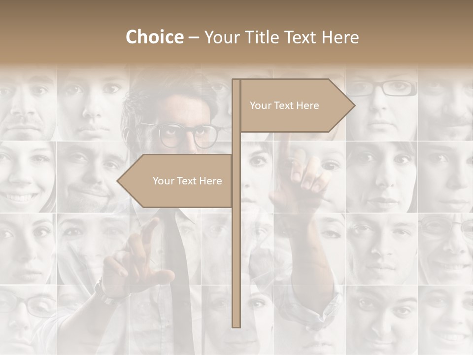 Nerd Businessman Press PowerPoint Template