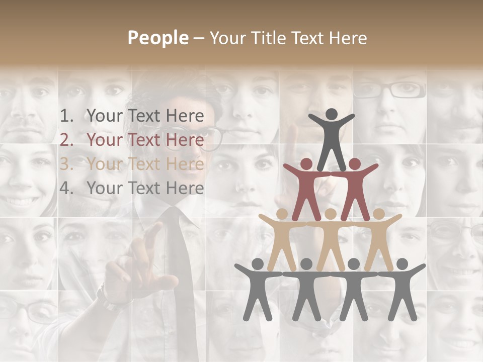 Nerd Businessman Press PowerPoint Template