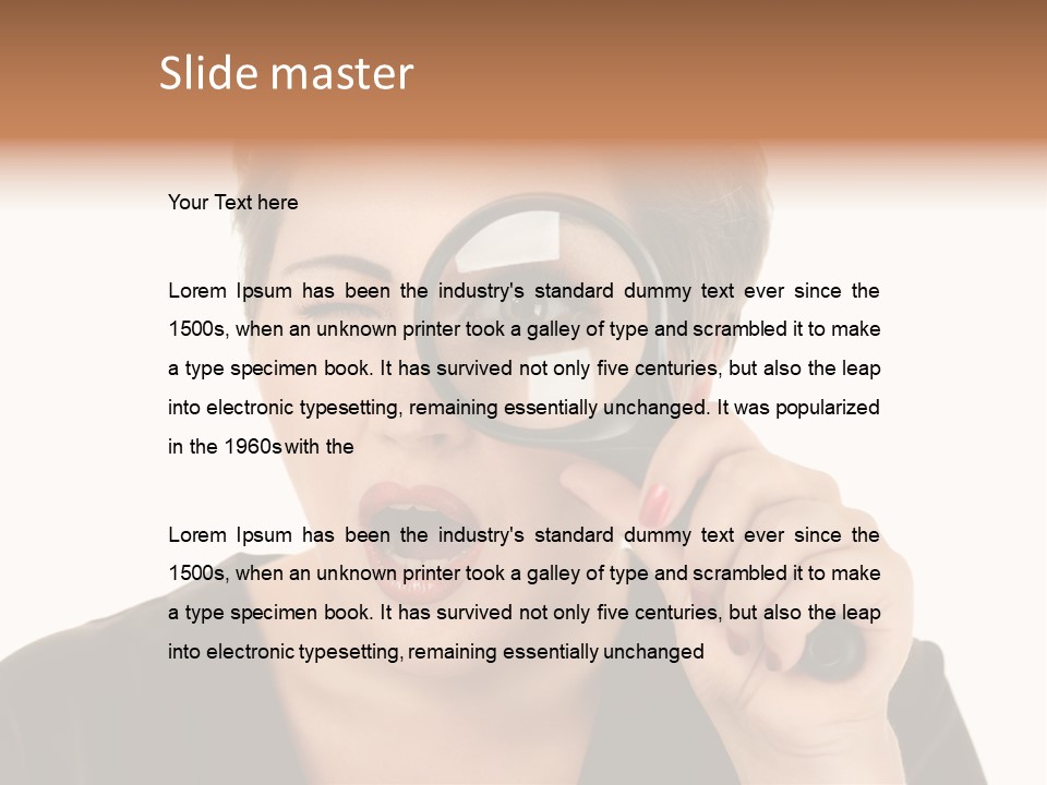 Magnifier Inspect Young PowerPoint Template