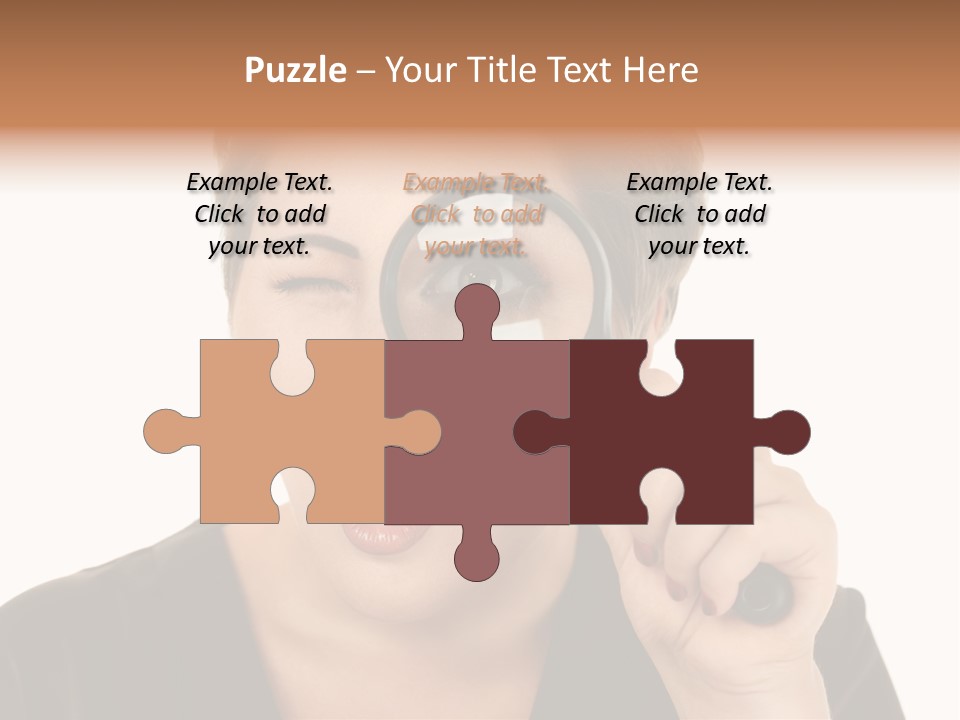 Magnifier Inspect Young PowerPoint Template