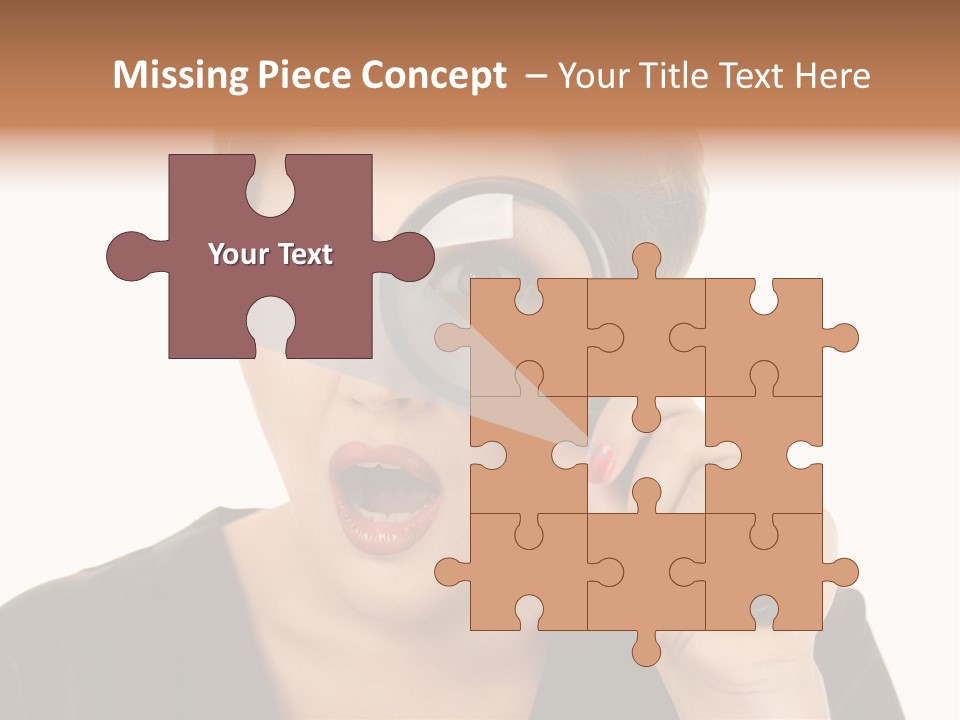 Magnifier Inspect Young PowerPoint Template