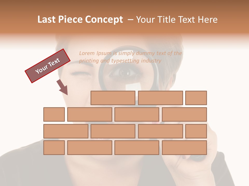 Magnifier Inspect Young PowerPoint Template