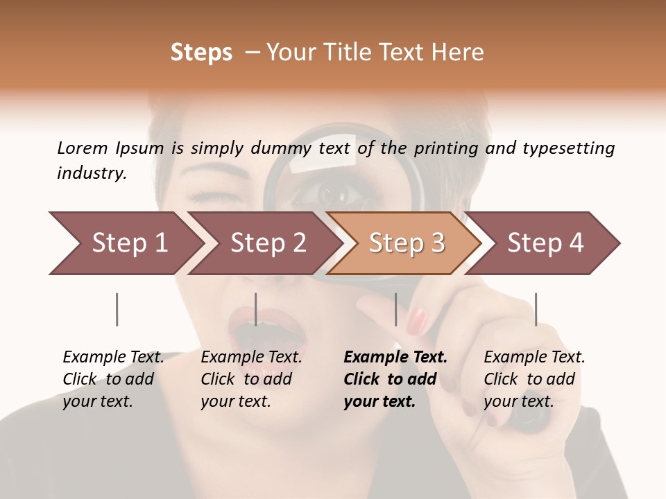 Magnifier Inspect Young PowerPoint Template