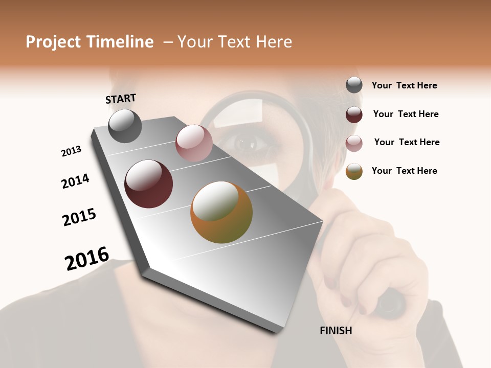 Magnifier Inspect Young PowerPoint Template