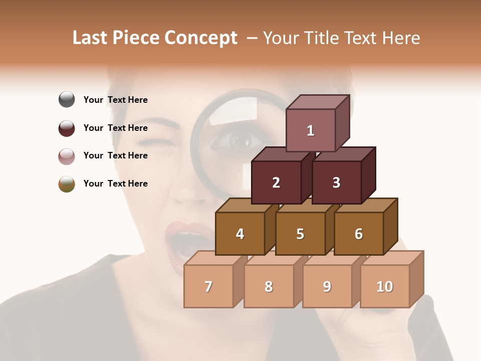Magnifier Inspect Young PowerPoint Template