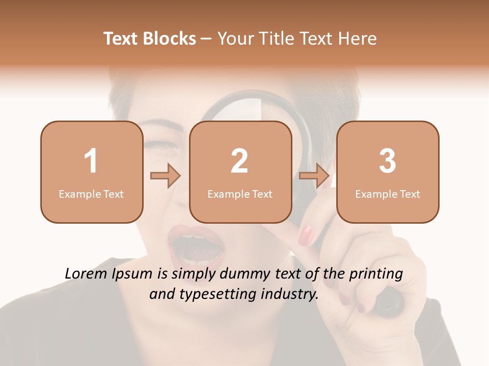 Magnifier Inspect Young PowerPoint Template