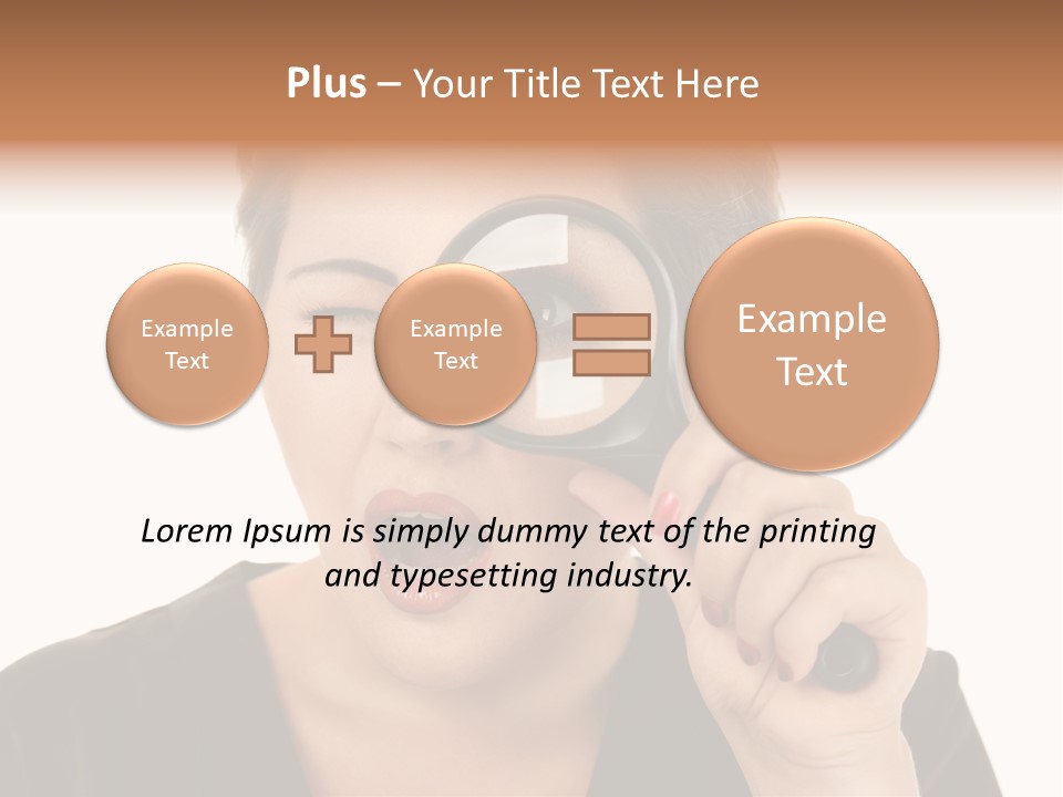 Magnifier Inspect Young PowerPoint Template