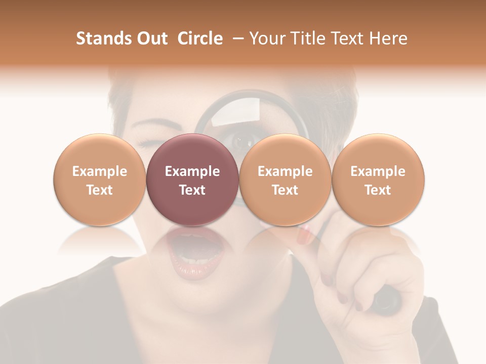 Magnifier Inspect Young PowerPoint Template