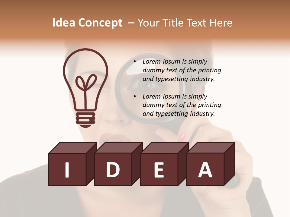 Magnifier Inspect Young PowerPoint Template