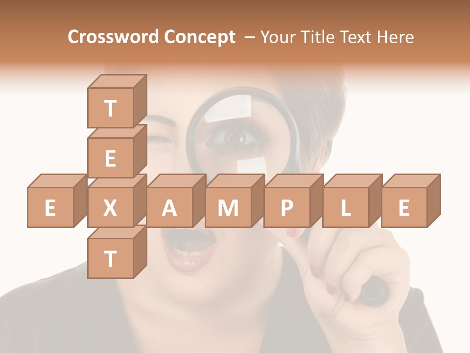 Magnifier Inspect Young PowerPoint Template