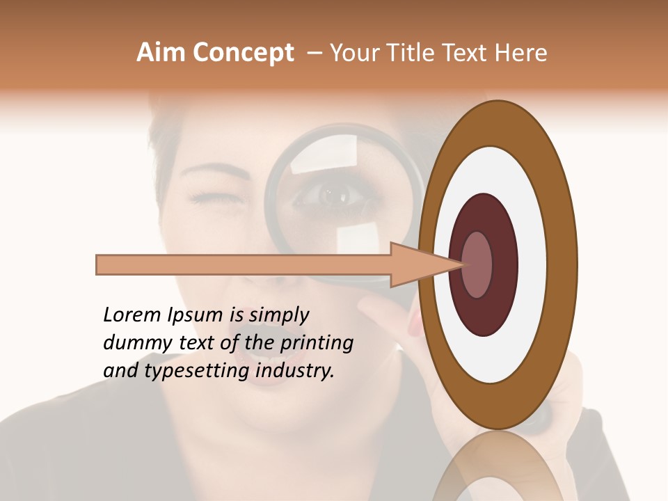 Magnifier Inspect Young PowerPoint Template