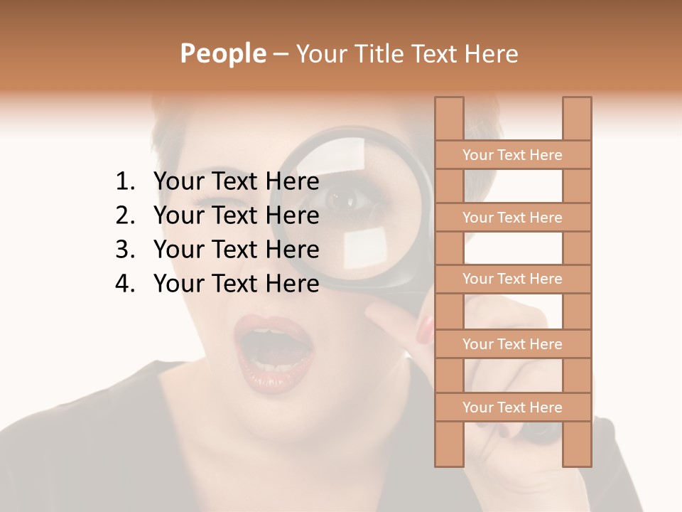 Magnifier Inspect Young PowerPoint Template