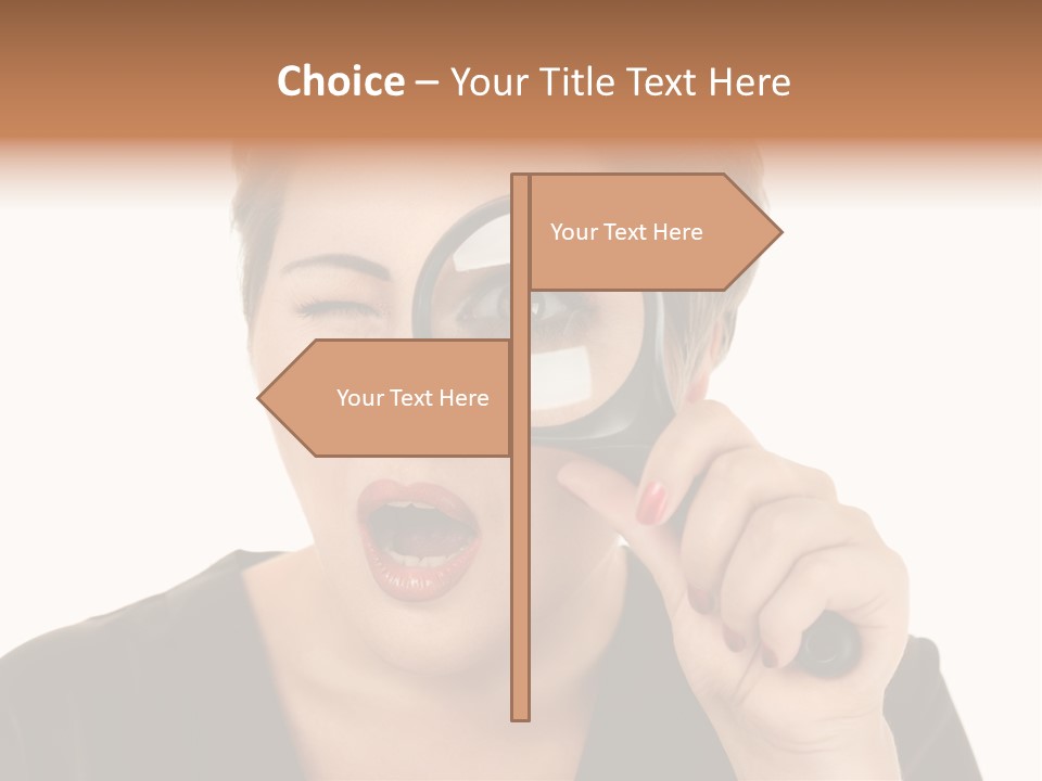 Magnifier Inspect Young PowerPoint Template
