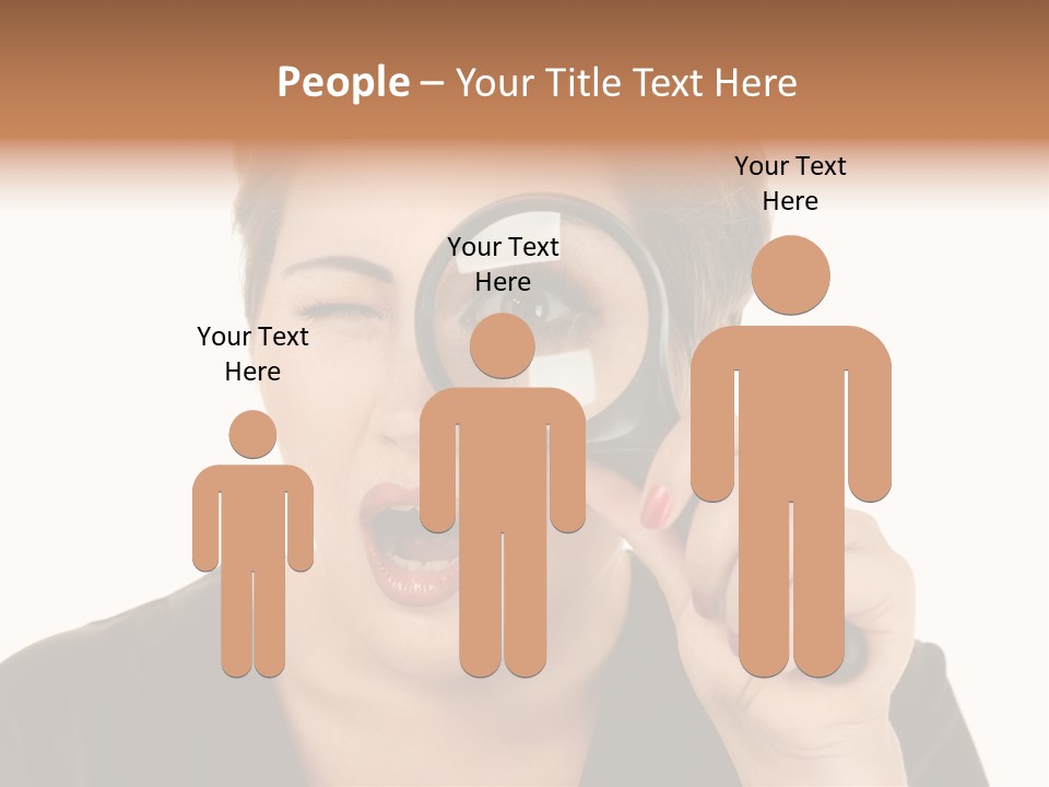 Magnifier Inspect Young PowerPoint Template