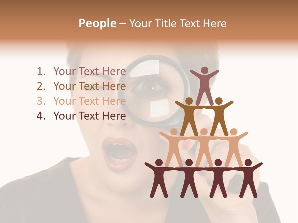 Magnifier Inspect Young PowerPoint Template
