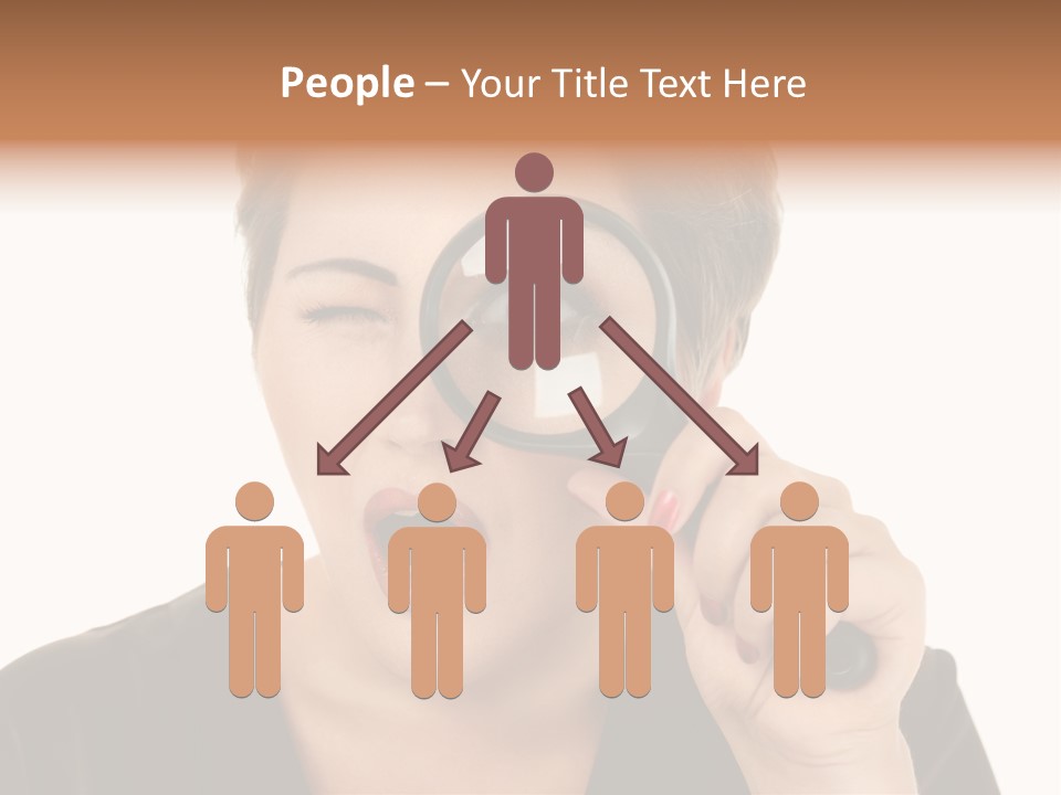 Magnifier Inspect Young PowerPoint Template