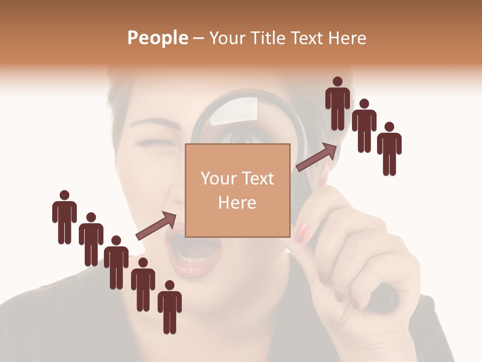 Magnifier Inspect Young PowerPoint Template