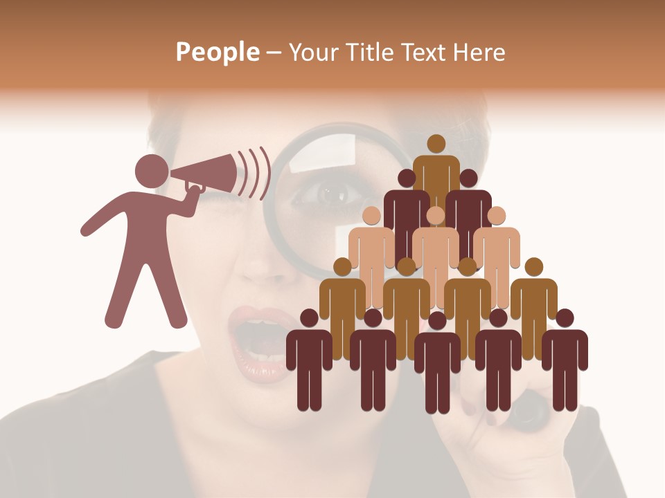Magnifier Inspect Young PowerPoint Template