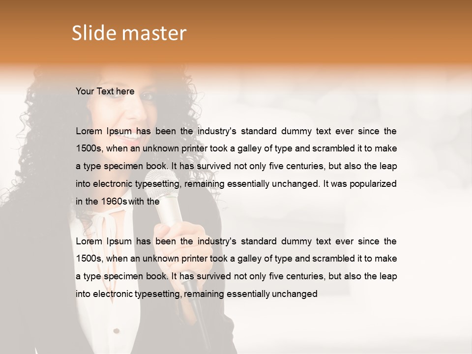 Newscaster Journalist Beautiful PowerPoint Template