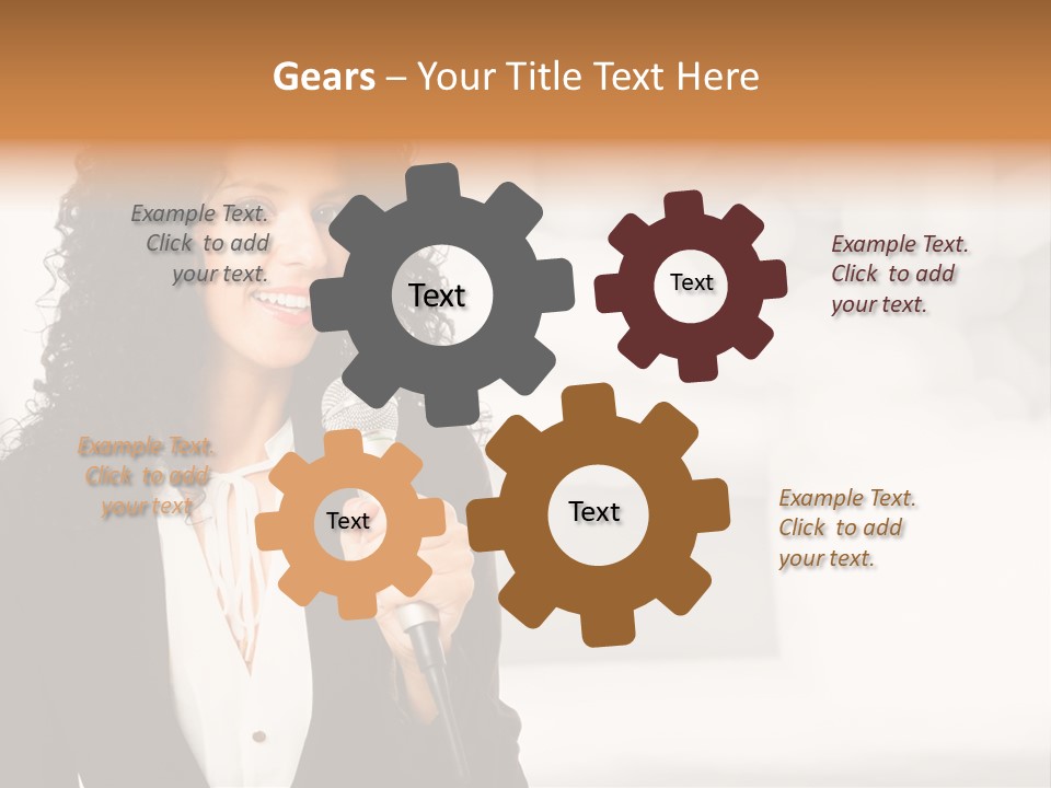 Newscaster Journalist Beautiful PowerPoint Template