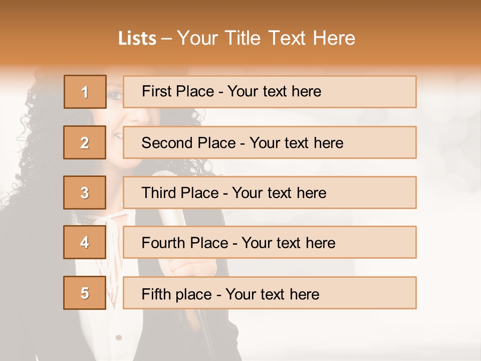 Newscaster Journalist Beautiful PowerPoint Template