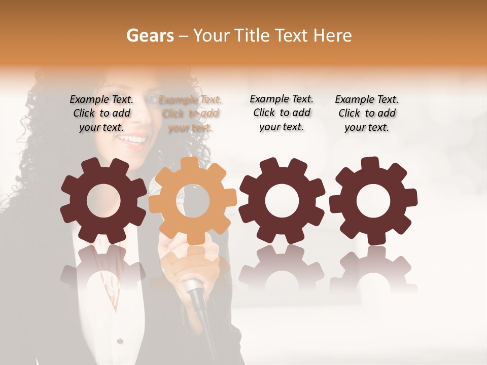 Newscaster Journalist Beautiful PowerPoint Template