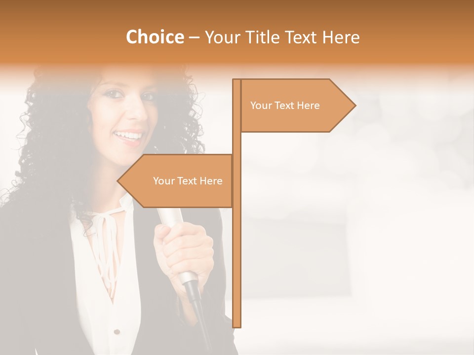 Newscaster Journalist Beautiful PowerPoint Template