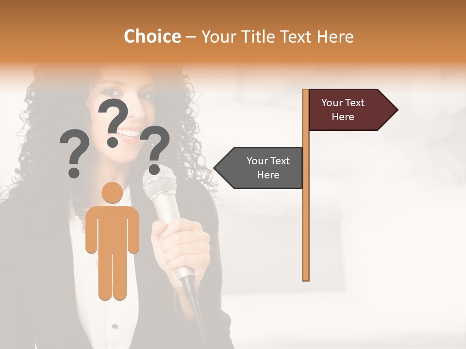 Newscaster Journalist Beautiful PowerPoint Template
