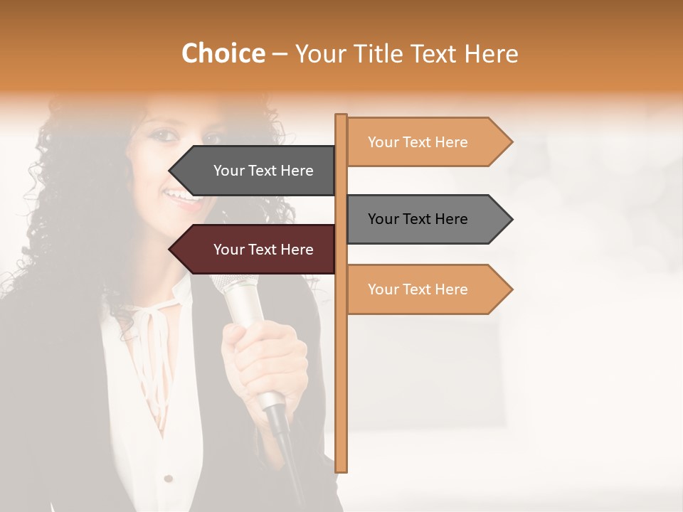 Newscaster Journalist Beautiful PowerPoint Template