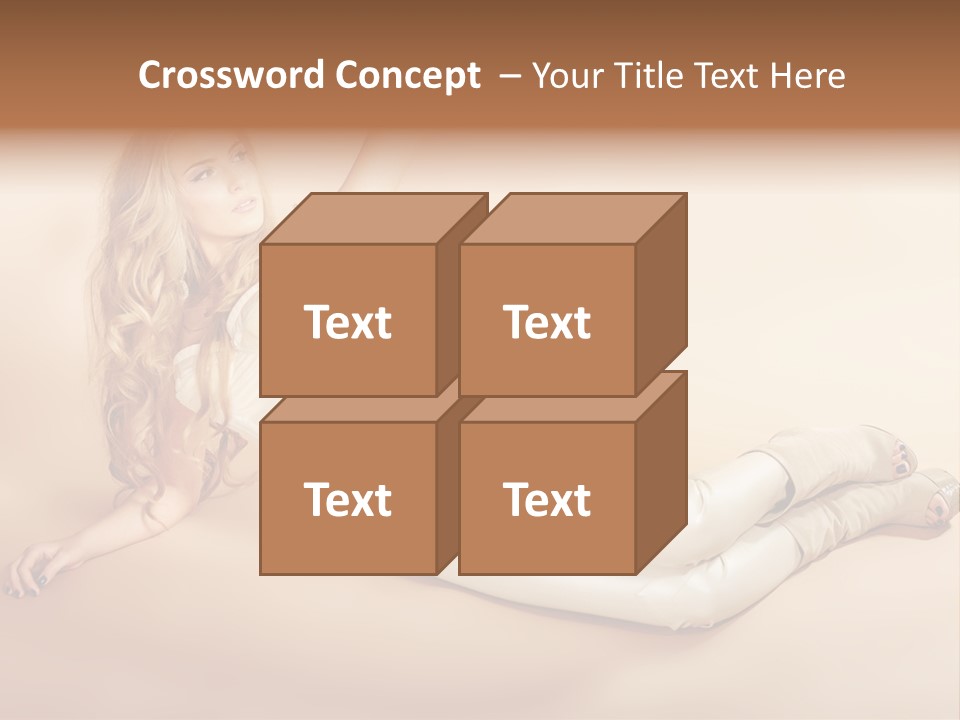 Corset Seductive Lady PowerPoint Template