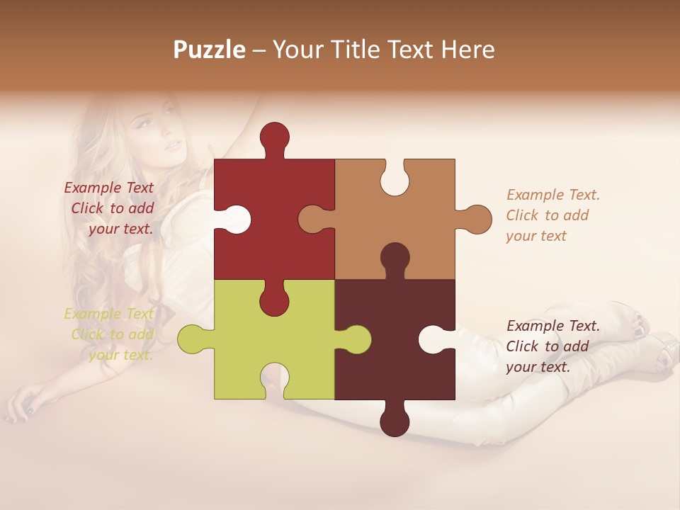 Corset Seductive Lady PowerPoint Template