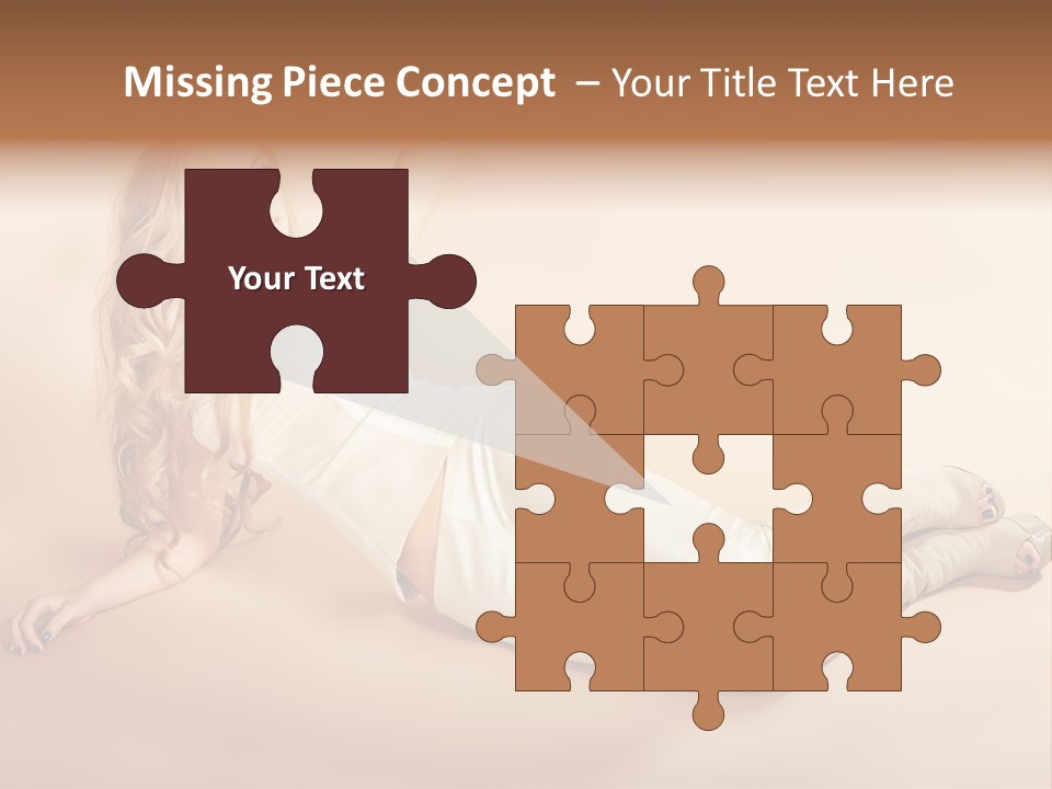 Corset Seductive Lady PowerPoint Template