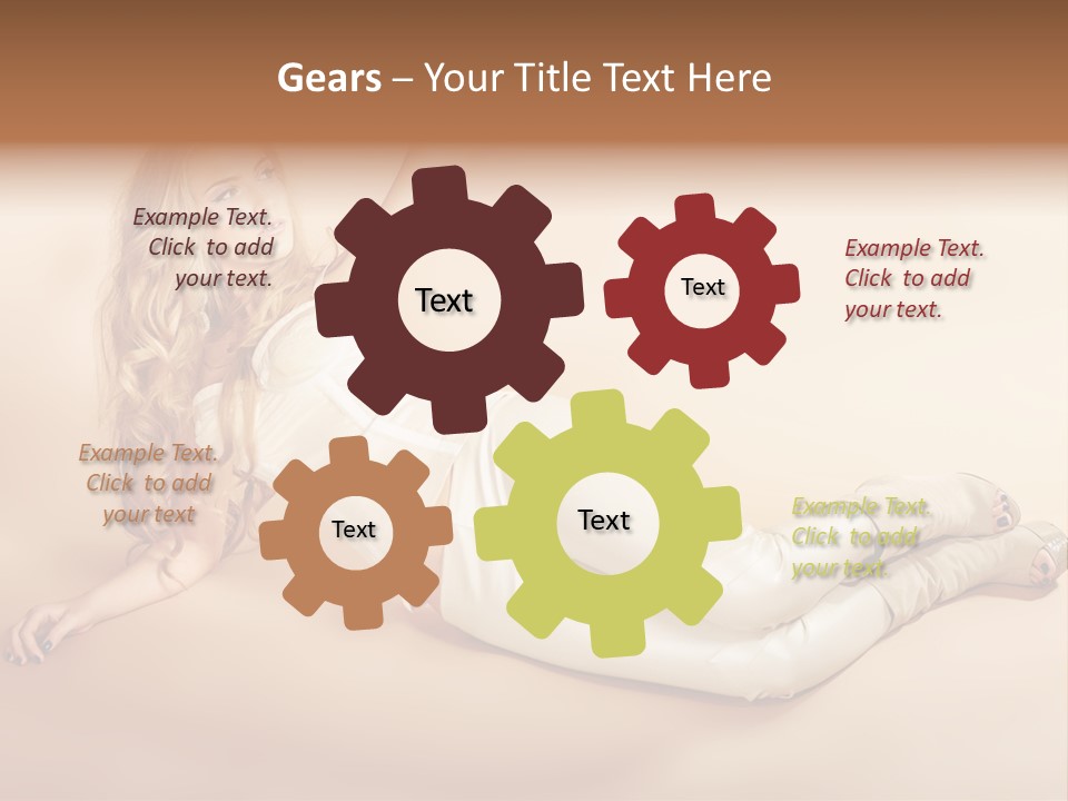 Corset Seductive Lady PowerPoint Template