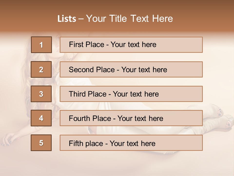 Corset Seductive Lady PowerPoint Template