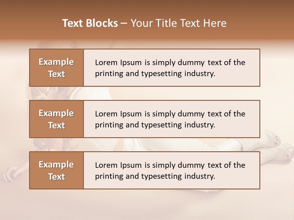 Corset Seductive Lady PowerPoint Template