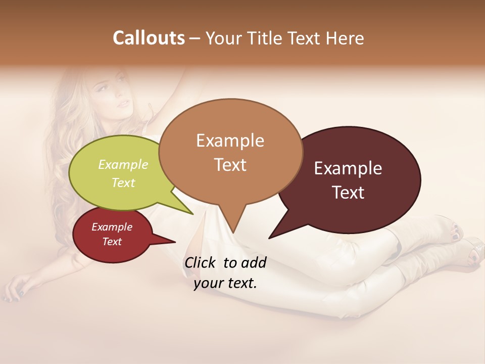 Corset Seductive Lady PowerPoint Template